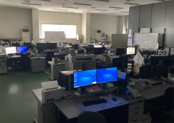 Office computers with reduced lighting